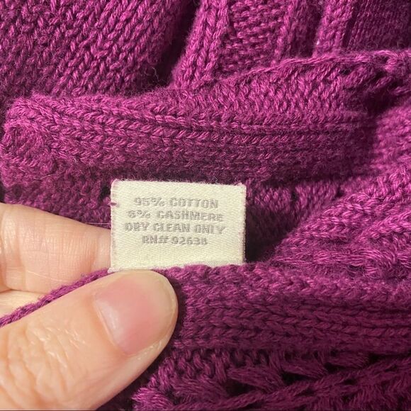 Fossil Fuchsia Purple 2 Button Cardigan Sweater‎ - Picture 10 of 10